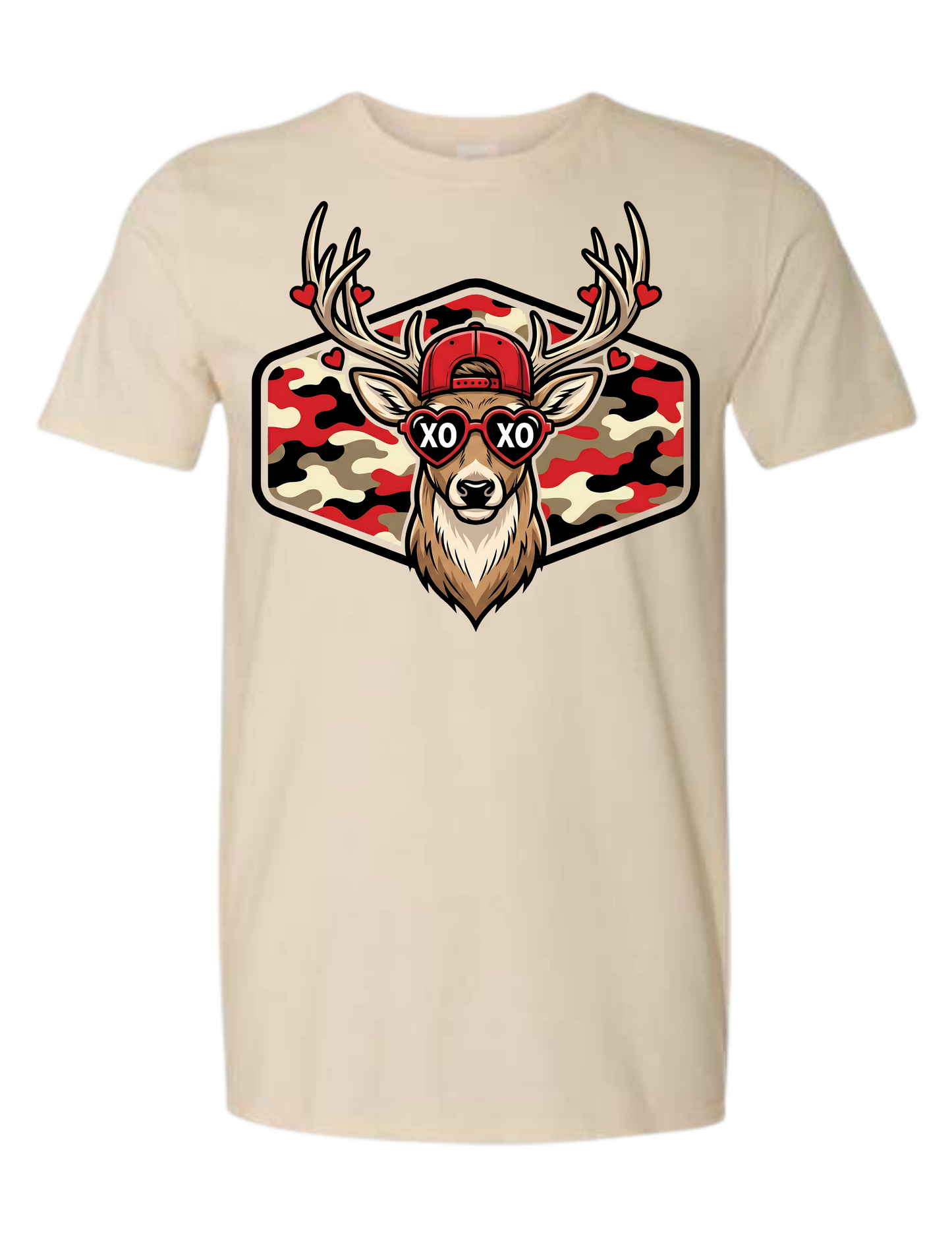 Valentine - Deer XOXO (red camo)