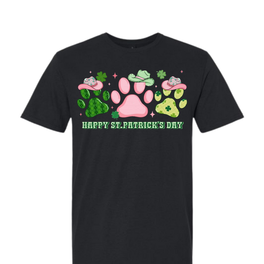 Happy St. Patrick's Day Dog Paws