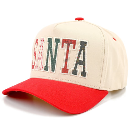 Santa Applique Letter Embroidered Trucker Cap