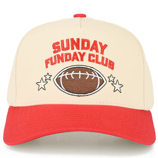 Sunday Funday Club Letter On Two Tone Trucker Hat