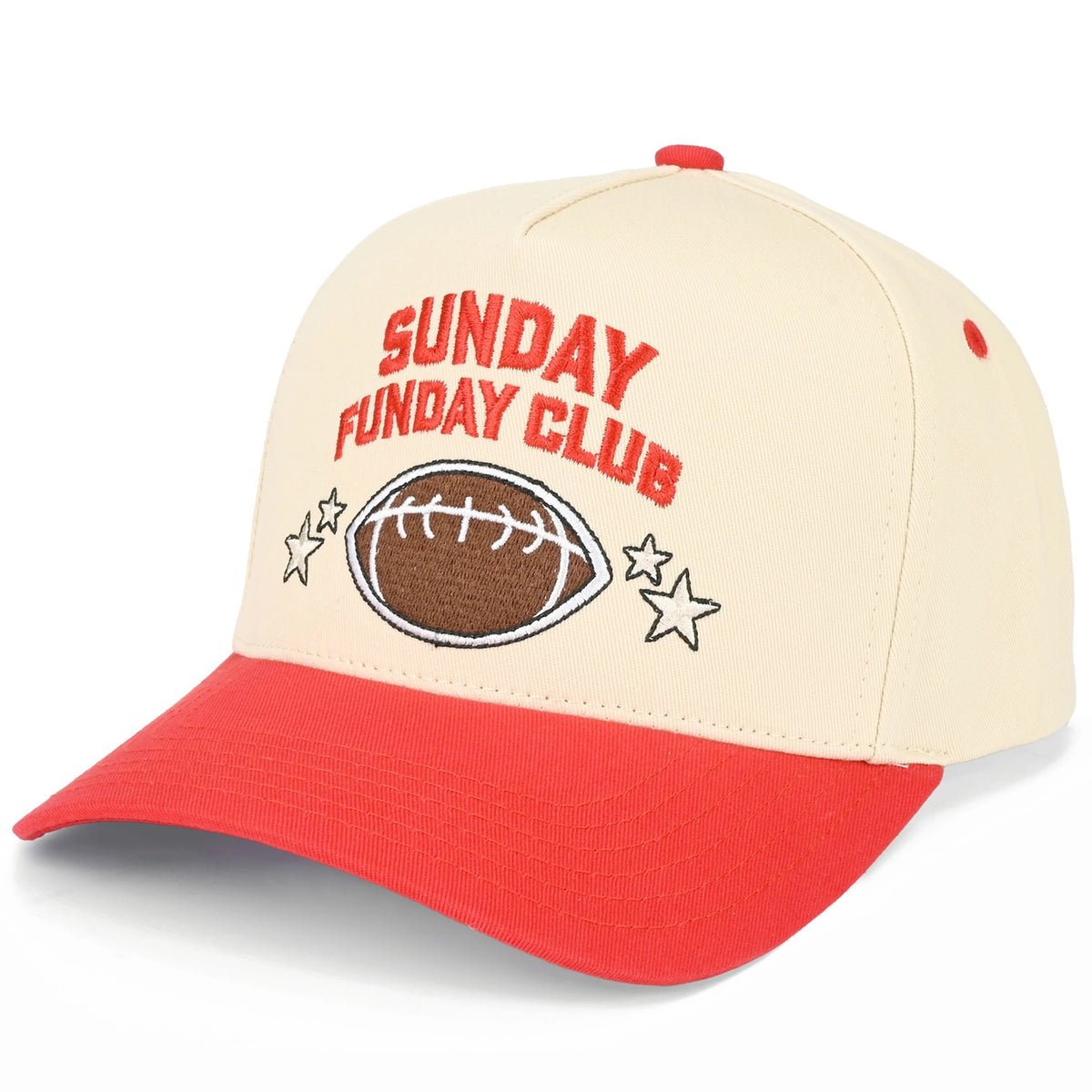 Sunday Funday Club Letter On Two Tone Trucker Hat