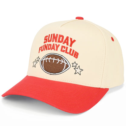 Sunday Funday Club Letter On Two Tone Trucker Hat