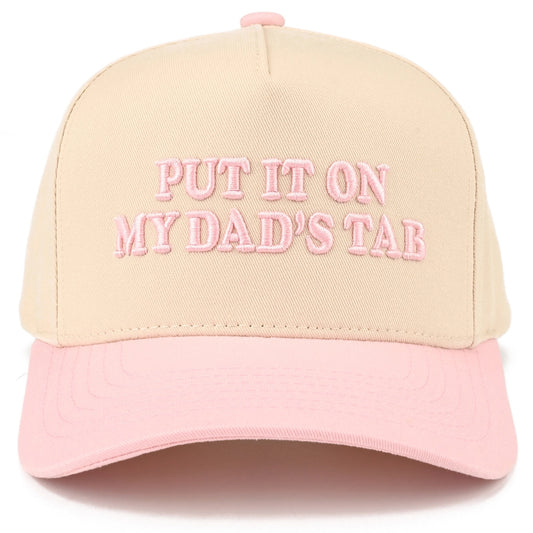 Put It On My Dad's Tab Two Tone Snapback Cap