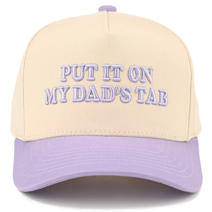 Put It On My Dad's Tab Two Tone Snapback Cap